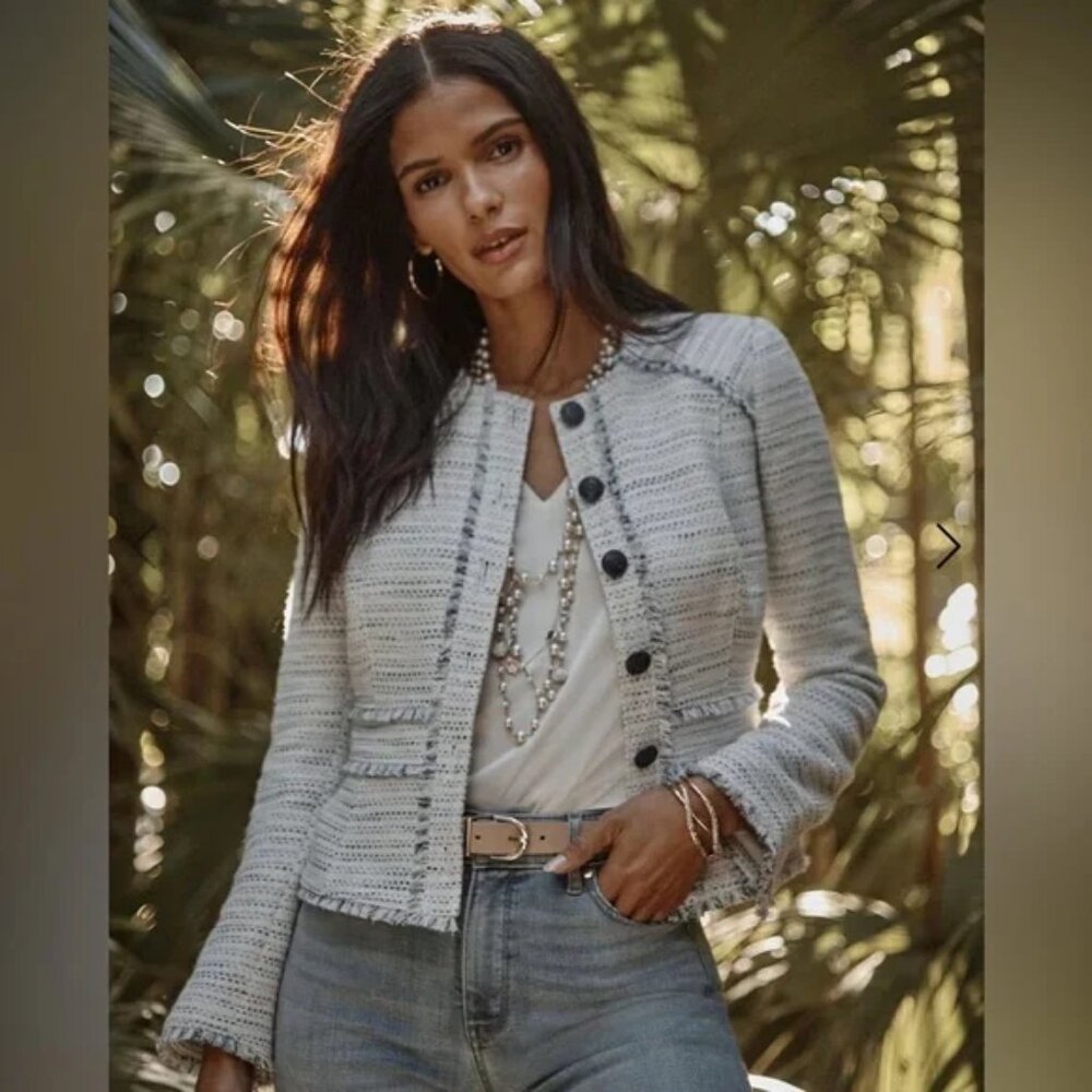 WHBM Space Dye Tweed Jacket (12)